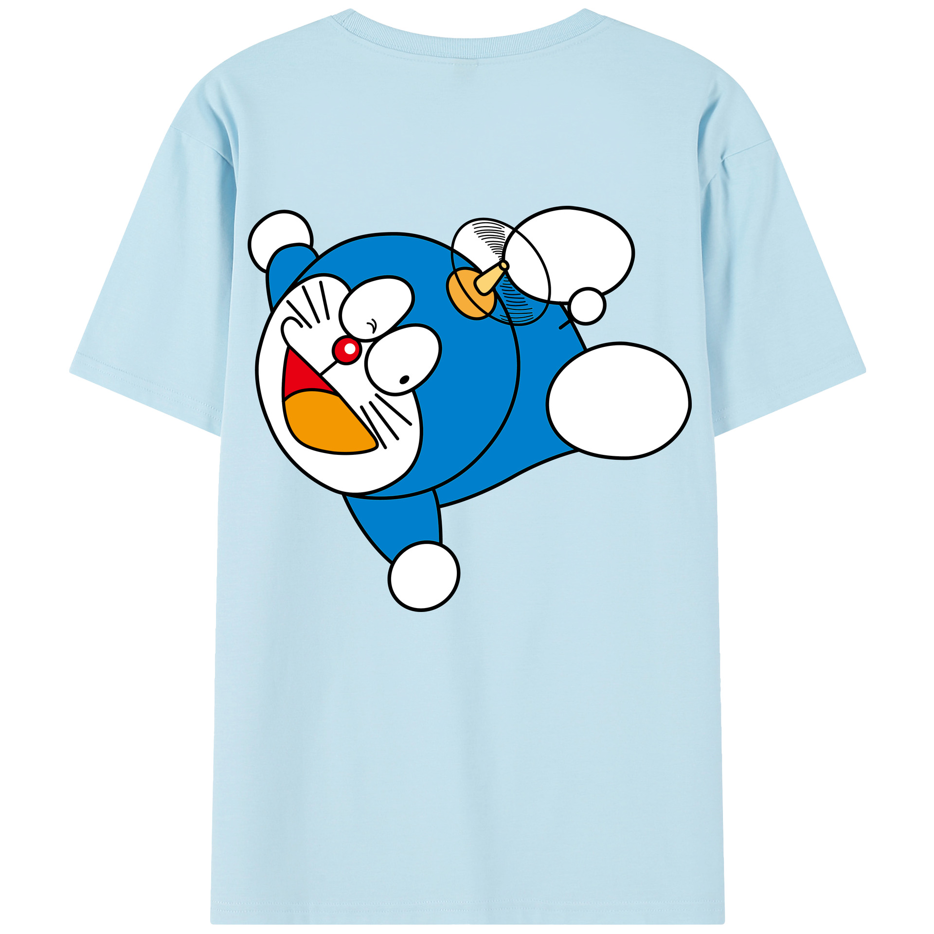 （画像用） ドラえもん Doraemon 綿100％半袖Tシャツ（背面プリント）